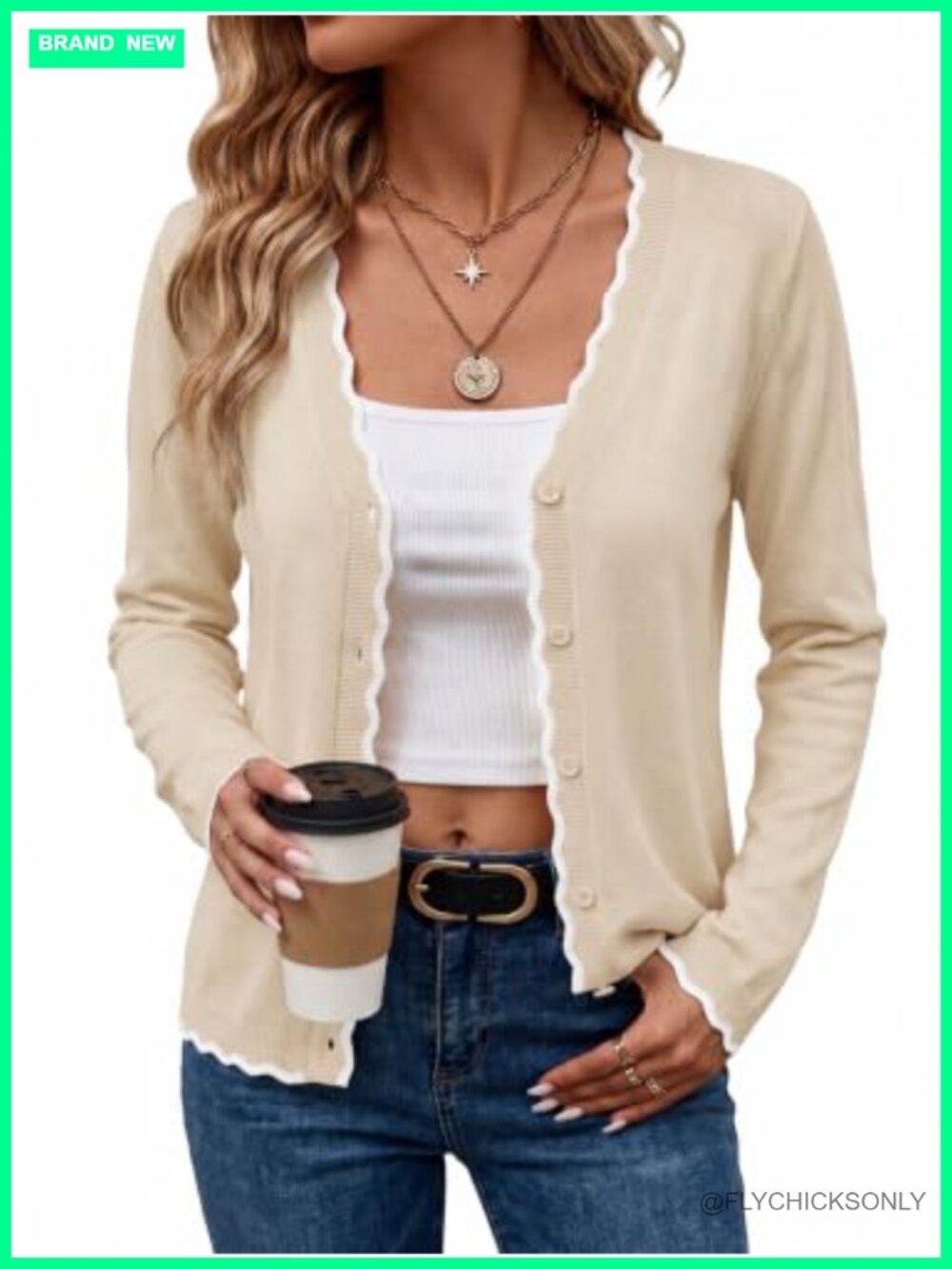 Women's Lightweight V-Neck Button Down Cardigan Soft Knit